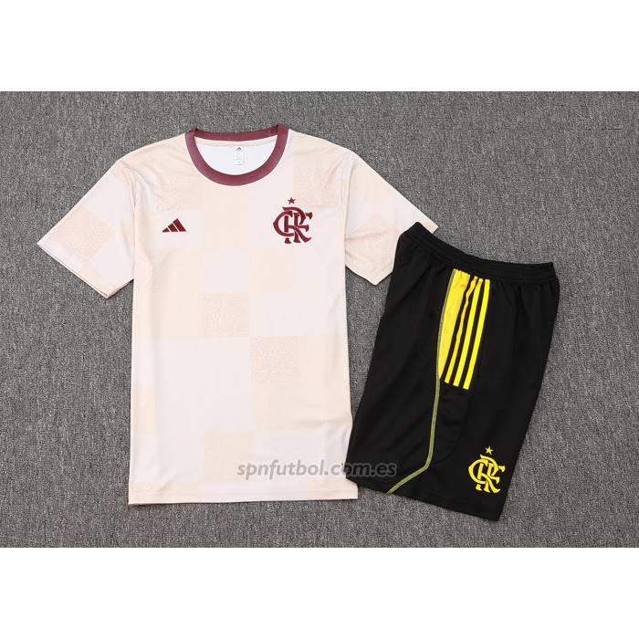 Chandal del Flamengo Manga Corta 2024-2025 Blanco - Pantalon Corto
